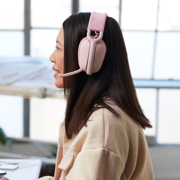 Hovedtelefoner med mikrofon Logitech Zone Vibe 100 Pink