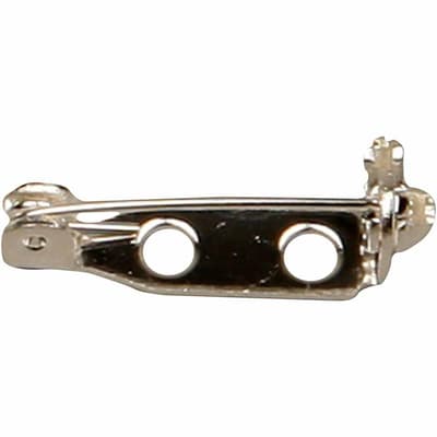 Broschnål - L: 15 mm - Försilvrad - 10 st