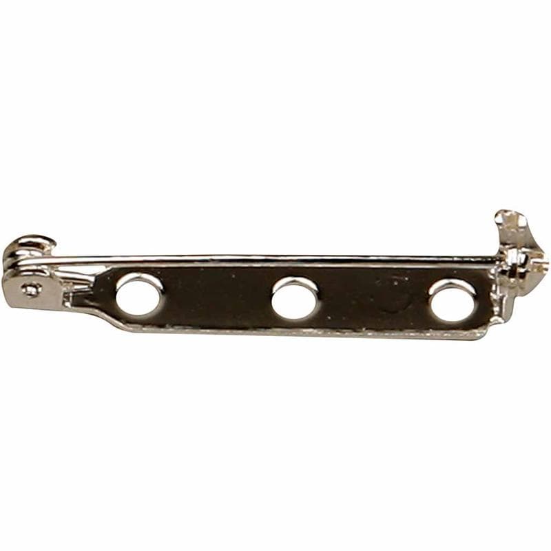 Broschnål - L: 30 mm - Försilvrad - 5 st