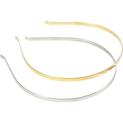 Diadem av Metall - Guld/Silver - 2 st