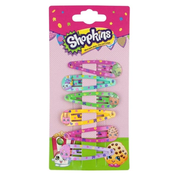 Shopkins Hårglid (förpackning med 6 st) Multicoloured One Size