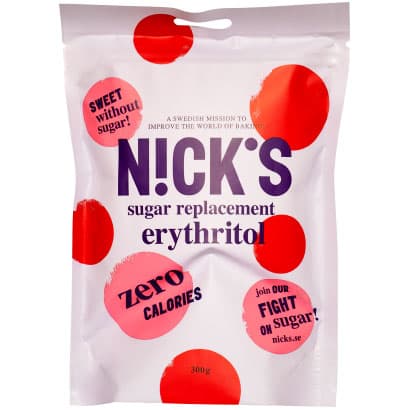 Nicks Erythriol, 300 g, Kalorifri sockerersättning