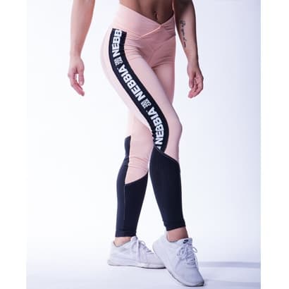 NEBBIA High Waist Mesh Tights Salmon