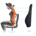 Miniatyrbilde 3 av 6: Korsryggpute til kontorstol med elastisk stropp
