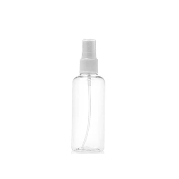 Liten sprayflaska 100 ml – påfyllningsbar flaska i transparent plast