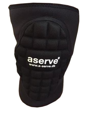 Aserve Black knäskydd med kudde (extra stor)