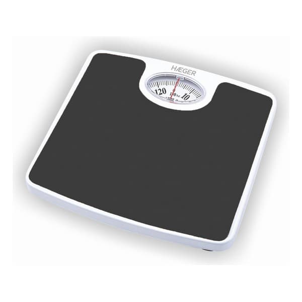 Analog Badrumsvåg Haeger Svart/Vit 130 KG - Svart