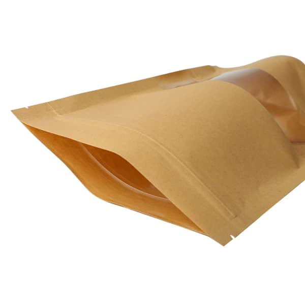 Packpåsar i papper med fönster och zippstängning 50-pack