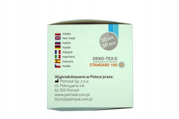 POLSKA MASKER 50x MEDICINSKA MASKER CERTIFIERAD TYP IIR