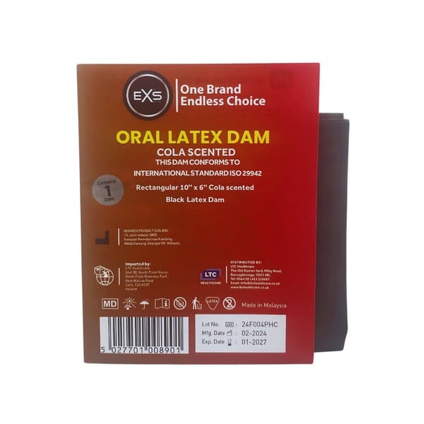 EXS Scented Oral Latex Dam - oral dam cola 1 st.