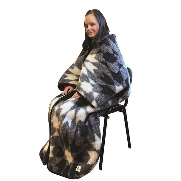 Uld TV-tæppe - Pude - Poncho 3i1 Premium