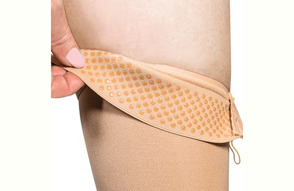 Tukisukat - kompressio - vetoketjulla, polven ylittävät sukat Deluxe XXL