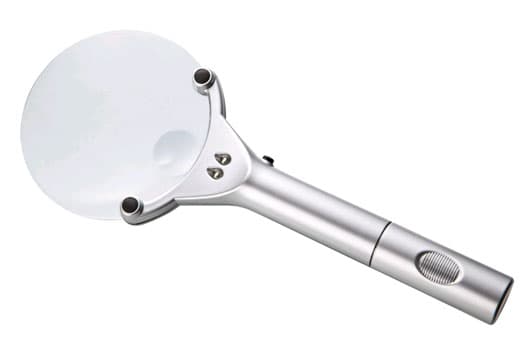 LED-förstoringsglas - 2 linser - 6x och 2,5x