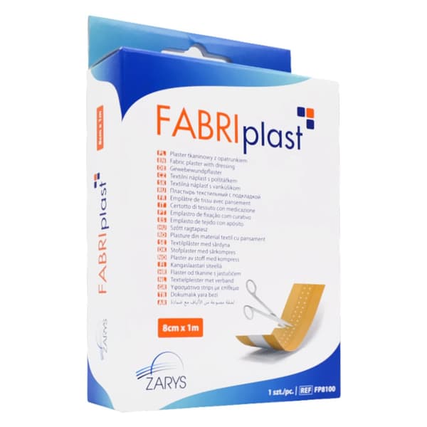 Kangaslaastari siteellä 8 cm x 1 m FABRIplast