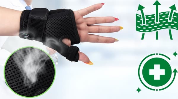 Handleds- och tummestabilisator med skena