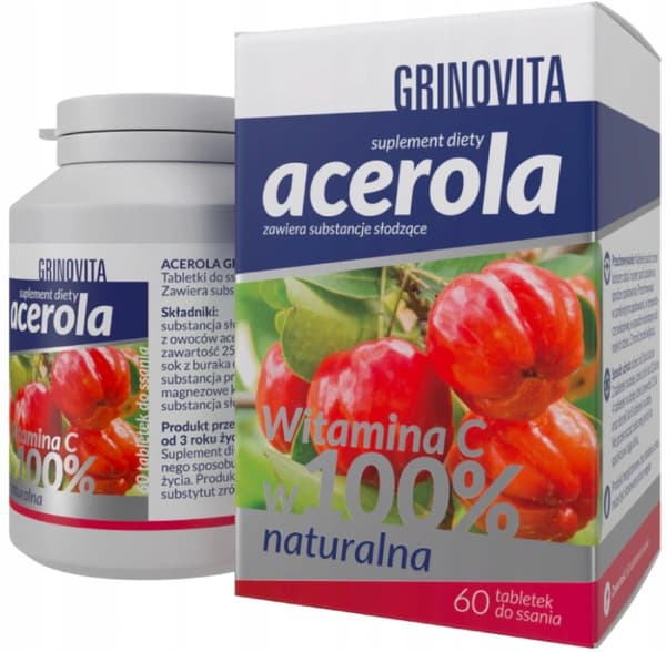 GRINOVITA Acerola 60 tabletter