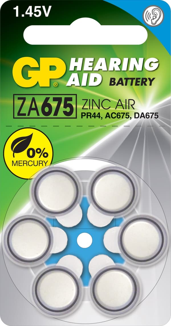Hearing Aid ZA675 6 Pack (B)
