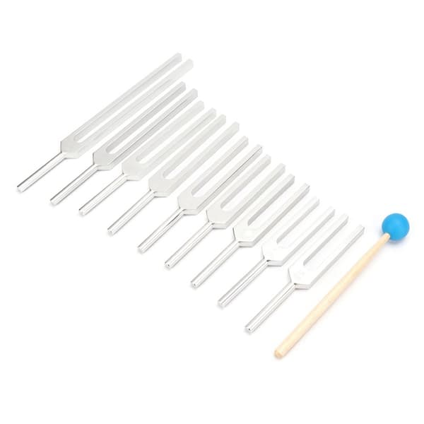 Tuning Fork Sæt, 10 Toner, Præcisionslydhealing
