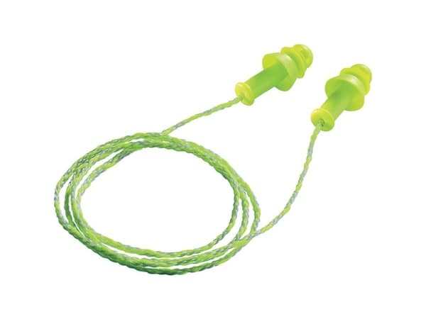 Uvex 2111212, Återanvändbara öronproppar, I öra, Grön, Kabel, 27 dB, Låda