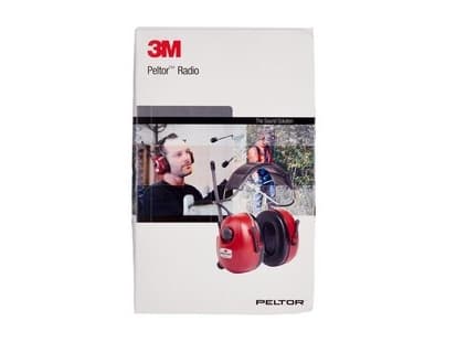 3M 7000108376, Hodebånd, Sort, Rød, 30 dB, Trådløs, Batteri