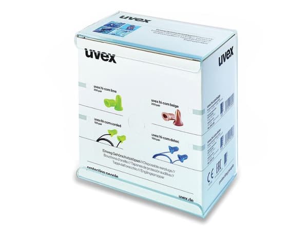 Ørepropper, Uvex Hi-Com Detec, med snor, pakke a 100 par