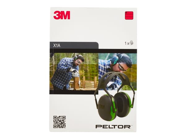 3M PELTOR Earmuffs X Series, Aikuinen, Musta, Vihreä, Pääpanta, 37 dB