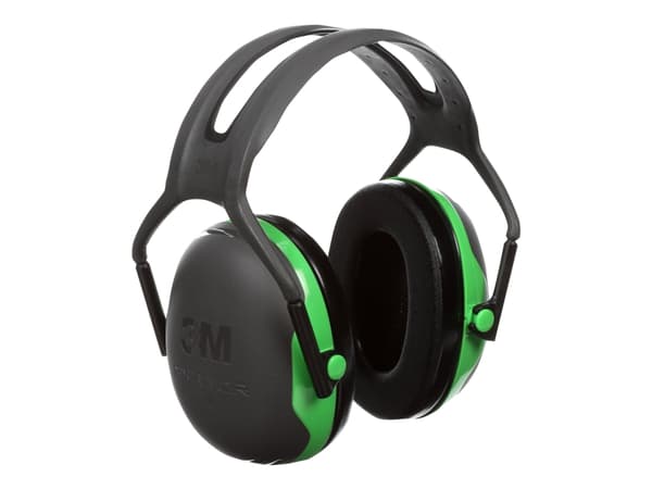3M PELTOR Earmuffs X Series, Aikuinen, Musta, Vihreä, Pääpanta, 37 dB