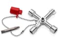 Miniatyrbilde 5 av 5: Knipex 00 11 03, Metallisk, Rød, Støpt sink, 4 ben, 4 hoder, Sirkel, firkant, Trekant, 5,6,8 mm