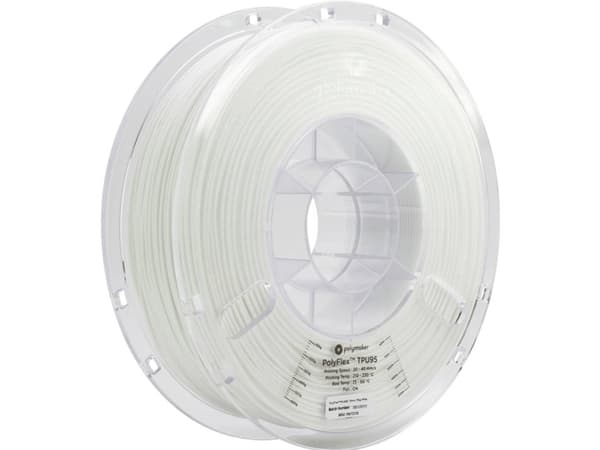 Polymaker PD01002 PolyFlex TPU-95A -filamentti, TPU, joustava, 1,75 mm, 750 g, valkoinen, 1 kpl
