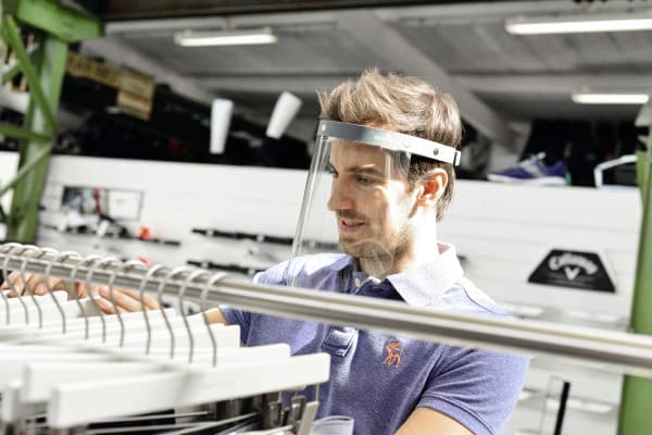 Ansiktsvisir Durable med lutningsfunktion - CE-märkt visir (1 st.)