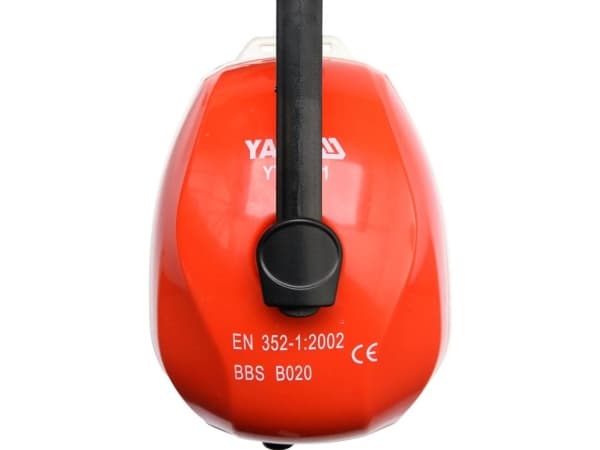 Yato YT-74621, Vuxen, Svart, Röd, ABS, Skum, Polyoximetylen (POM), Polyvinylklorid (PVC), Huvudband, 27 dB, EN 352-1:2002