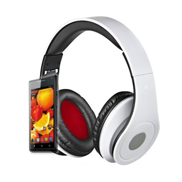 Stereo słuchawki z mikrofonem 4pin mini jack AUDIOFEEL2 WHITE
