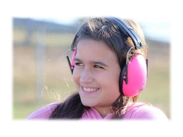 BanZ Kids Solids - Hörselkåpor - NRR: 28 dB - polyuretanskum - rosa blomblad