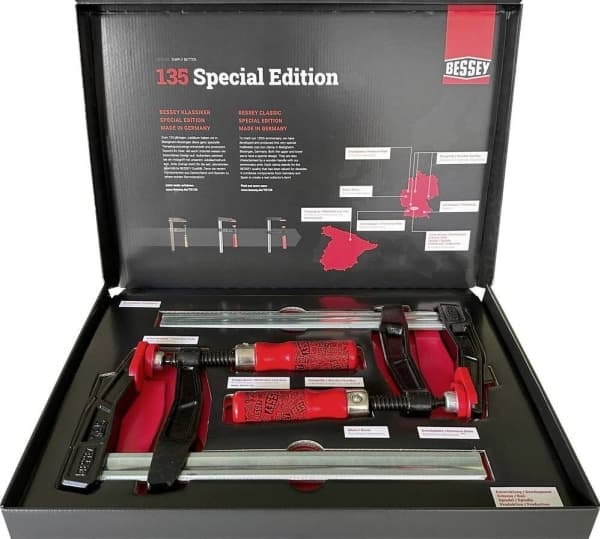 Skruetvinger Bessey TGA25SET-135 Spann-Weite (max.):250 mm Udhængsmål:120 mm