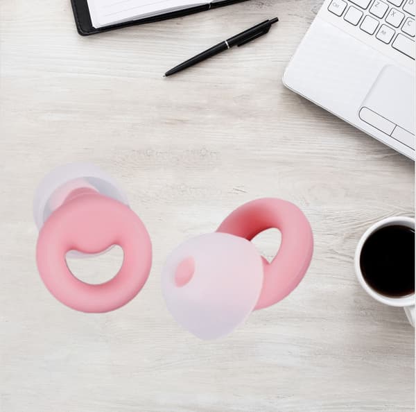 INF Støjreducerende ørepropper - Pink silikone, 1 par