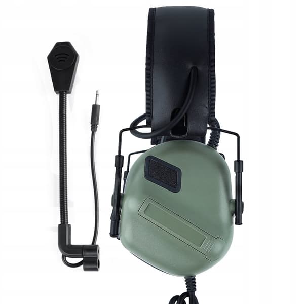 MILITARY Tactical PROFESSIONAL vihreät mikrofonikuulokkeet