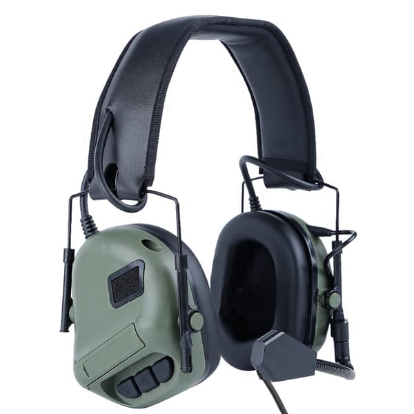 MILITARY Tactical PROFESSIONAL vihreät mikrofonikuulokkeet