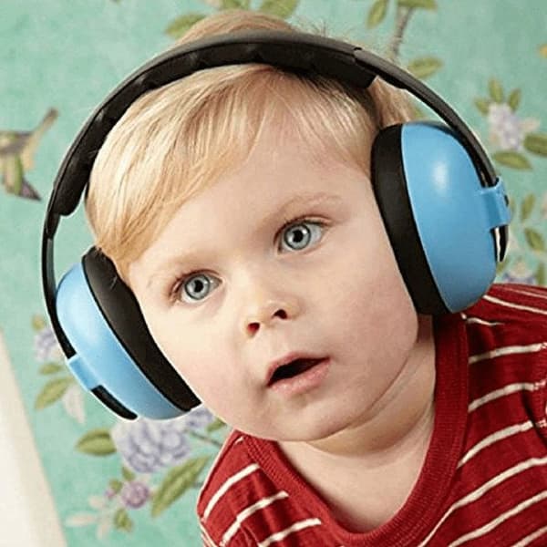 BANZ babyblå brusreducerande hörlurar