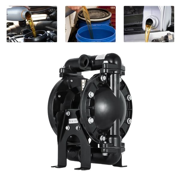 Teollisuuden ilmatoiminen kalvopumppu, 35 GPM virtaus, 120 PSI kapasiteetti,musta