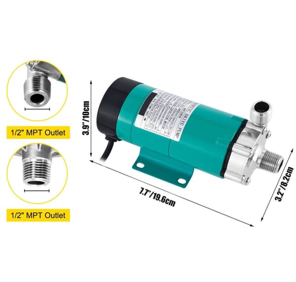 10W 145 psi 120°C ölbryggningspump, tyst och effektiv, inga läckor, ingen igensättning, lätt att använda
