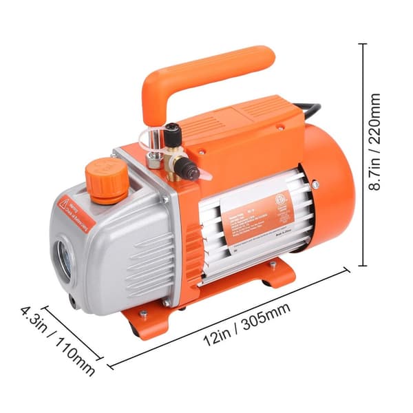 150W 1/5 HP 3,5 CFM vakuumpump mätare set, pålitlig prestanda, effektiv drift, bekväm och bärbar design