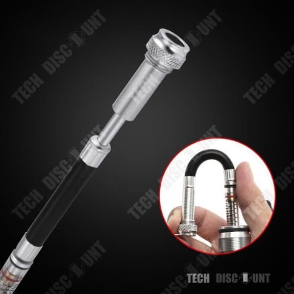 TD® Bärbar Pump Manuell Luftkompressor Cykel Inflator Däck Ballong Bärbar Barometer Gör det själv Camping Utomhusaktiviteter