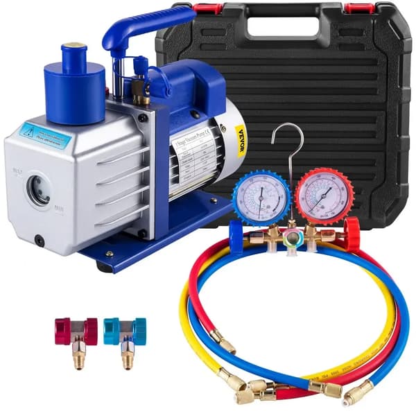 VEVOR Imupumppu, Teho, Ilmavirta,EU, 4.8CFM 1-3HP Mittari