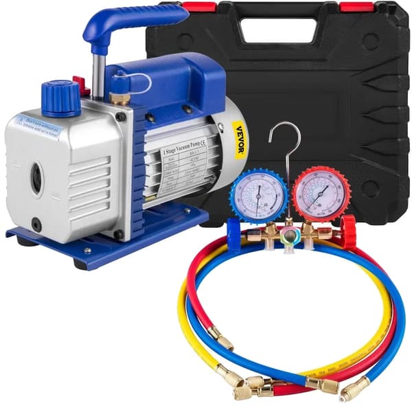 VEVOR Imupumppu, Teho, Ilmavirta,4CFM 1-3 HP Mittari, EU