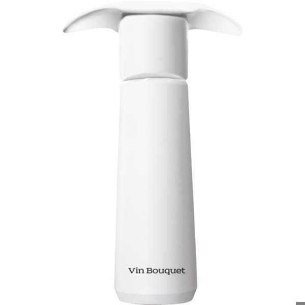 Vinbevarande tillbehör - Vin Bouquet - Manuell vakuumpump - Vit - 2 korkar - Ljudindikator