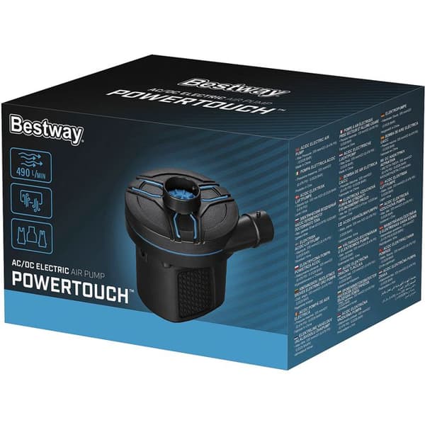 Elektrisk luftpump - BESTWAY - Kompakt modell - Maximalt tryck 55 bar - Spänning 230 V - Färg svart