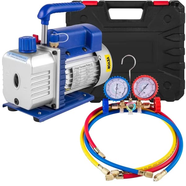 VEVOR-imukone, useita virtausnopeuksia, kestäviä tehovaihtoehtoja,EU, 4CFM 1-3 HP Mittari