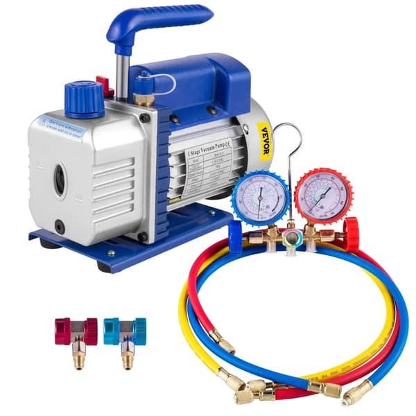 VEVOR-imukone, useita virtausnopeuksia, kestäviä tehovaihtoehtoja,EU, 3CFM 1-4HP Mittari