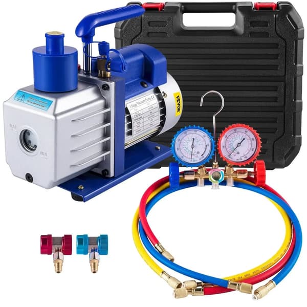 VEVOR-imukone, useita virtausnopeuksia, kestäviä tehovaihtoehtoja,EU, 4.8CFM 1-3HP Mittari