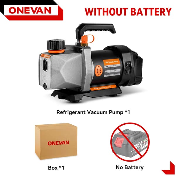 Kylmäaineen tyhjöpumppu, 1/2HP teho, korkea paine, sähköinen käyttö,Ei akkulaturia, Pumppu, EU